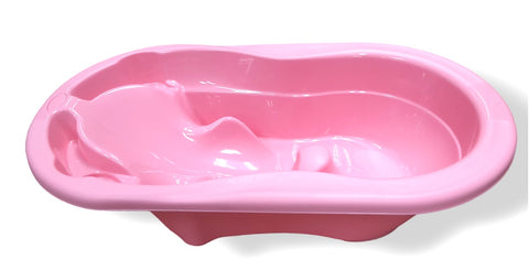 00272NNMX - PINK BABY BATH WITH LAY BACK SEAT & DRAIN PLUG (MADE TO ORDER)