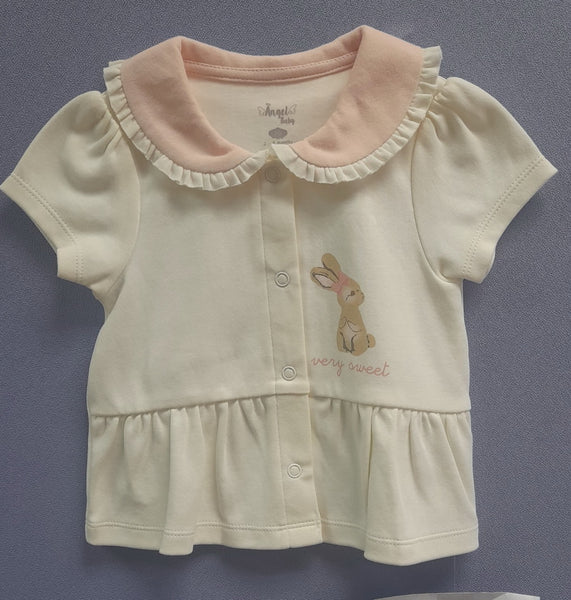 GIRL PINK BUNNY Collection 2PCS./SET (BLOUSE+PANT) GIRL-10B1+GIRL-10P1