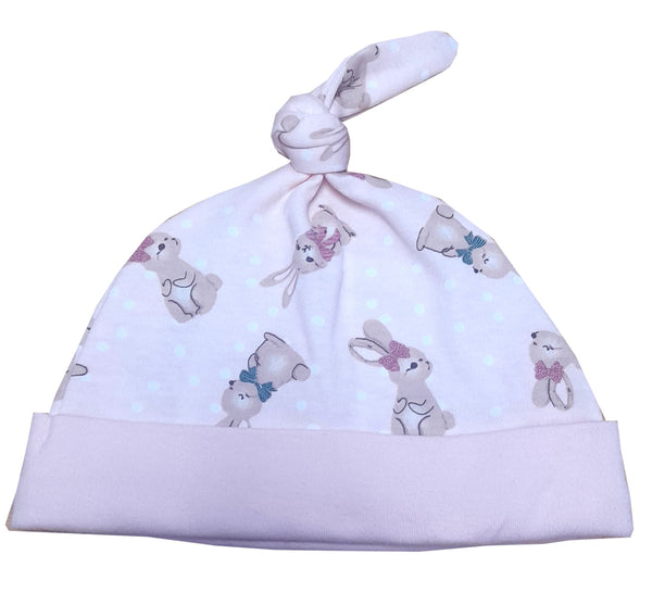 GIRL PINK BUNNY Collection CAP+MITTENS+BOOTIES GIRL-10CBM1