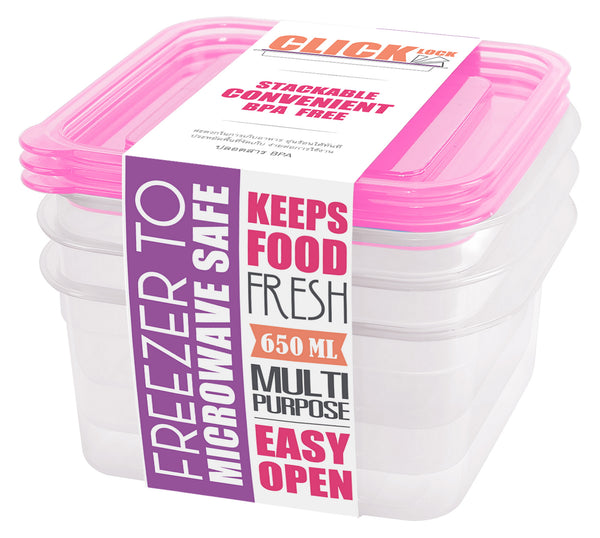 31322 Food Keeper 650 ML Per Pcs (Set Of 3) - Made to order