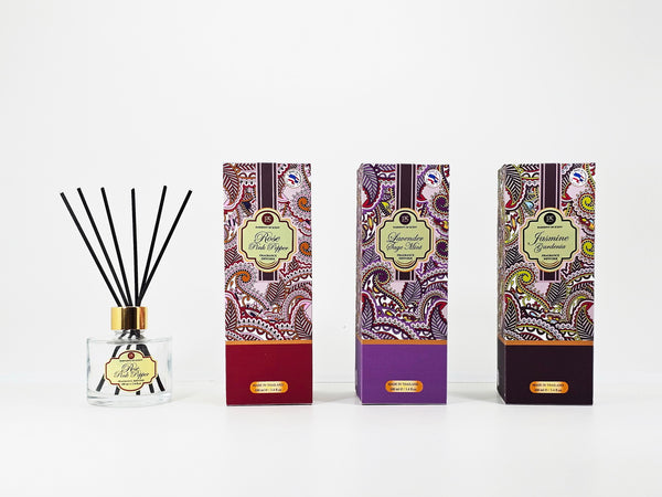 100 ML. FRAGRANCE DIFFUSER WITH 8 BLACK FIBER REEDS.