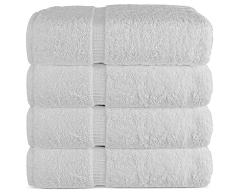 Towel Luxury Bath Towel 30x60" 21 lbs 794g. 687 gsm Ultra Soft 100% Cotton Towel Set (White), Spa Hotel Quality, Super Absorbent, Machine Washable