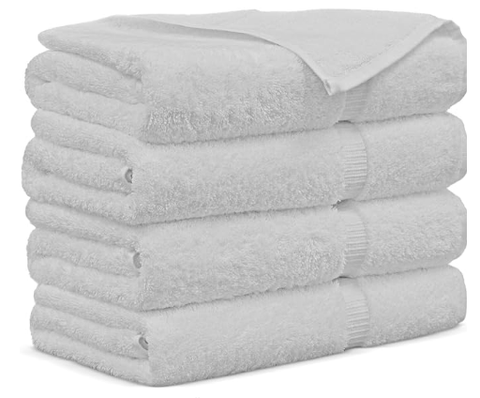 Towel Luxury Face Towel 12x12" 189g 507 gsm Ultra Soft 100% Cotton Towel Set (White), Spa Hotel Quality, Super Absorbent, Machine Washable