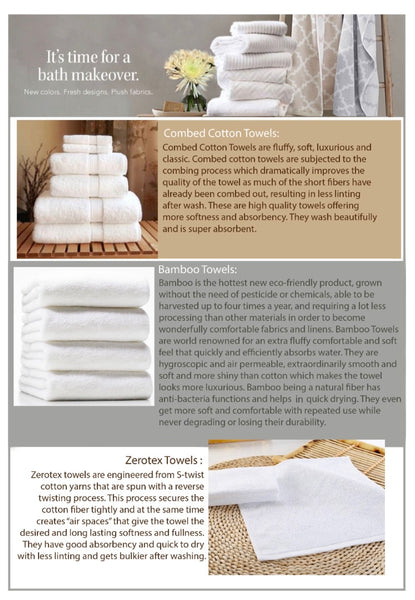 Towel Luxury Wash Towel (Public) 12x12" 1lbs 38g. 407gsm Ultra Soft 100% Cotton Towel Set (White), Spa Hotel Quality, Super Absorbent, Machine Washable