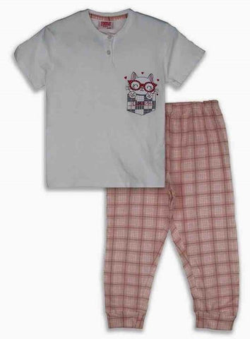 MUL-20243 Girl's Print Short sleeve Pyjama  Sets
